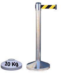 Poteau d’alignement UNIFILA en inox avec sangle rétractable Qmatic