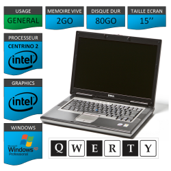 Pc portable Dell Latitude D820