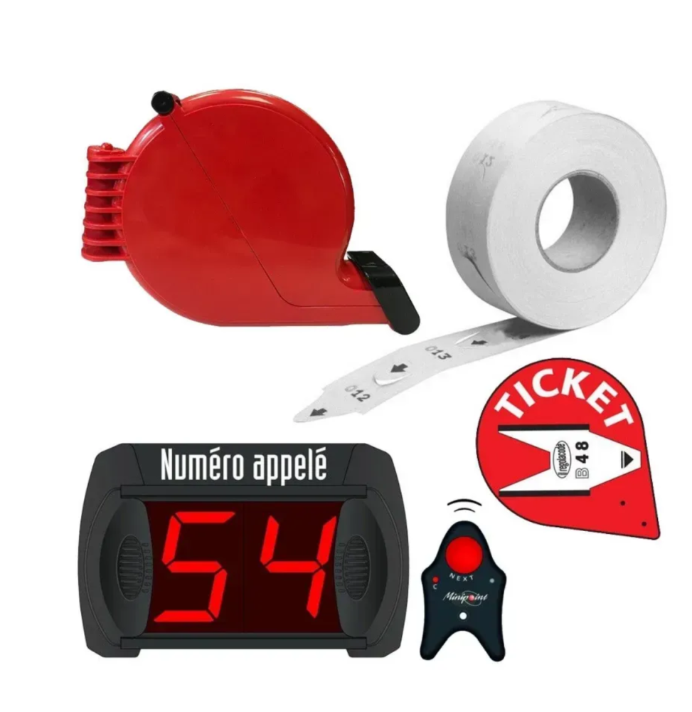 Kit afficheur file d’attente Easyturn 2 chiffres avec appel vocal