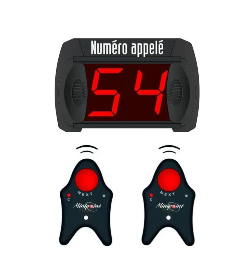 Kit gestion file d’attente sans fil Easyturn (2 télécommandes)