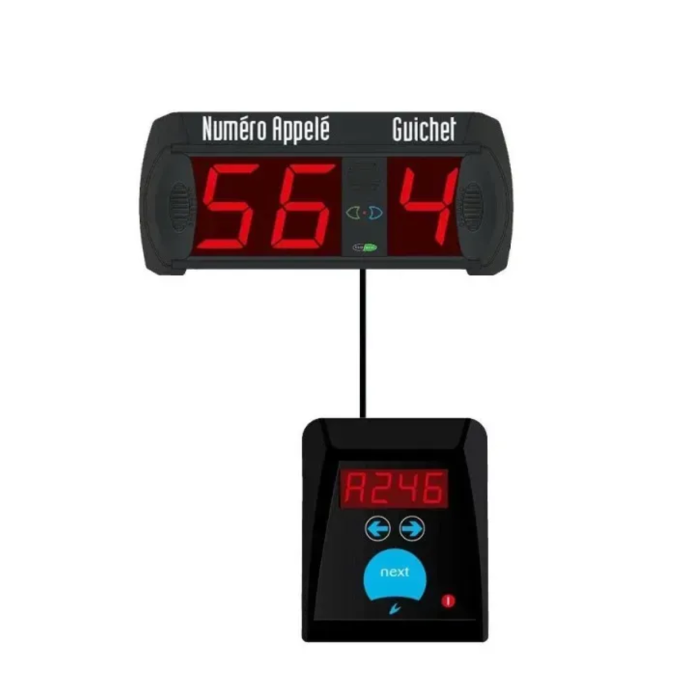 Kit gestion file d’attente Easyturn avec 2 claviers filaires