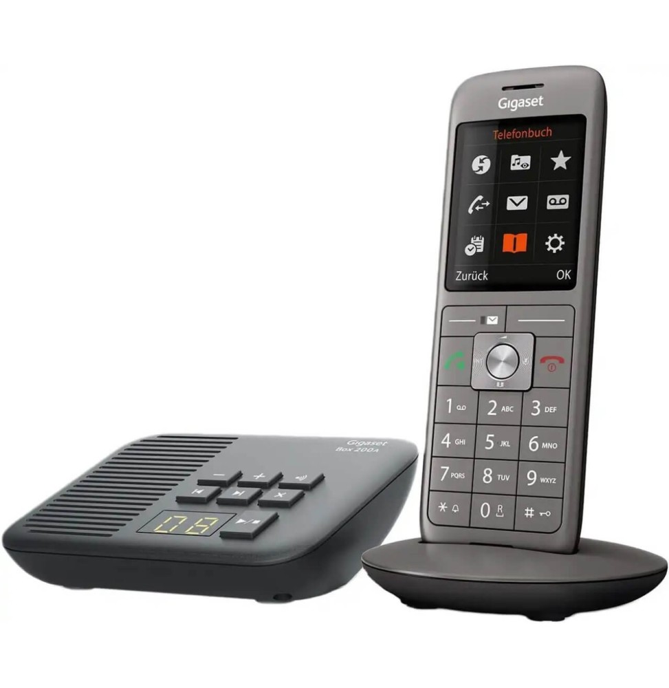 Téléphone sans fil DECT base séparée modulable avec répondeur intégré Gigaset (CL-660A)