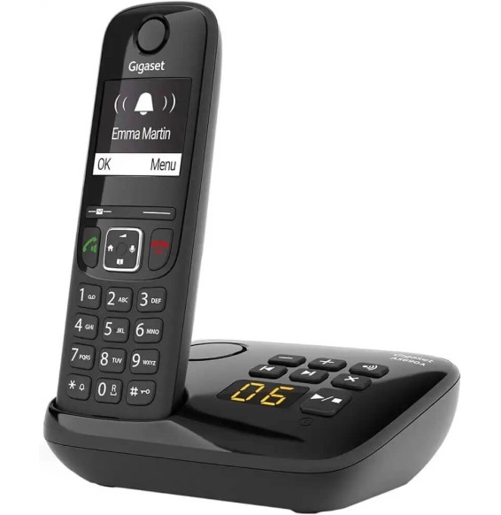 Téléphone sans fil DECT avec répondeur 14h autonomie Gigaset (AS-690A)