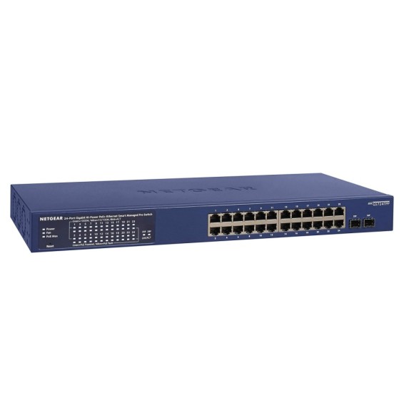 Switch Administrable 24-Ports Gigabit PoE+ 2SFP 380W NETGEAR GS724TPP