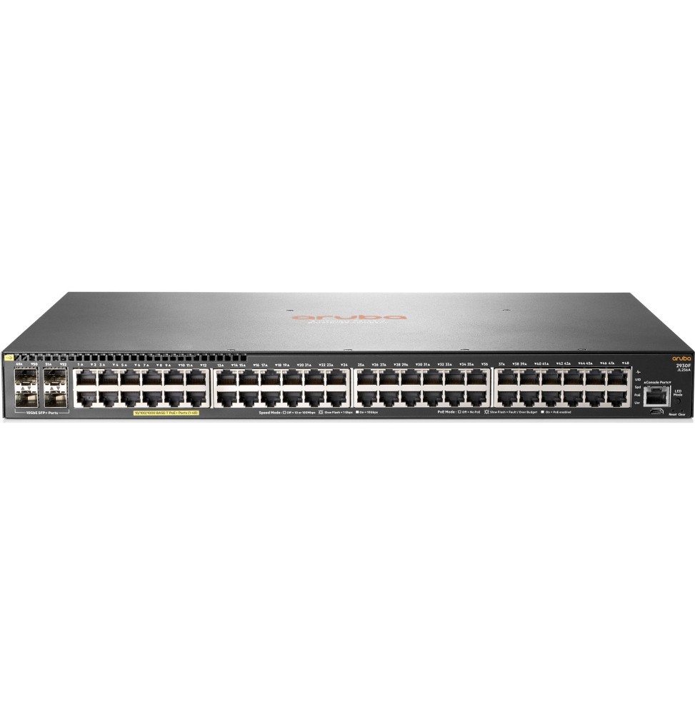 Switch Administrable 48-Ports PoE+ 4SFP+ HPE-2930F-JL256A