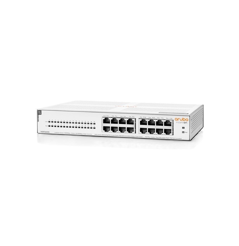 Switch 16Ports Gigabit PoE124W Classe4 Aruba INSTANTON-1430-R8R48A