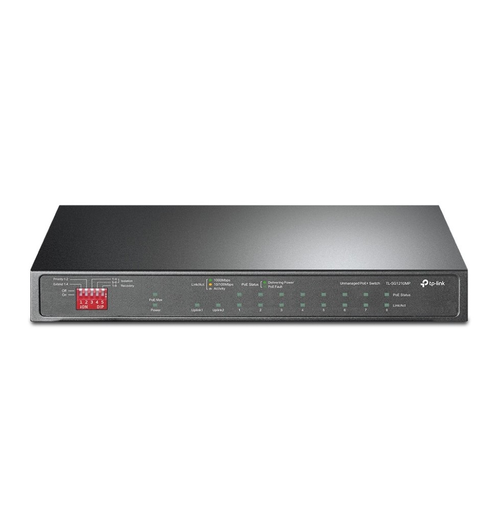 Switch Bureau 10Portes Gigabit 8Portes PoE+ TP-Link TL-SG1210P