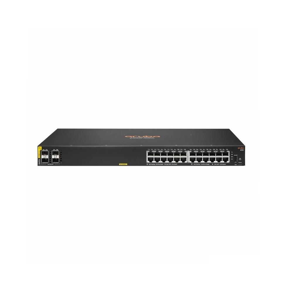 Switch 24Ports Gigabit PoE370W Classe4 4SFP+ Aruba 6100-JL677A