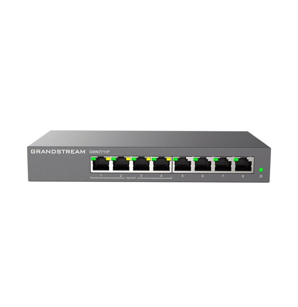 Switch Administrable Niveau2 8Portes PoE Gigabit Grandstream GWN7711P