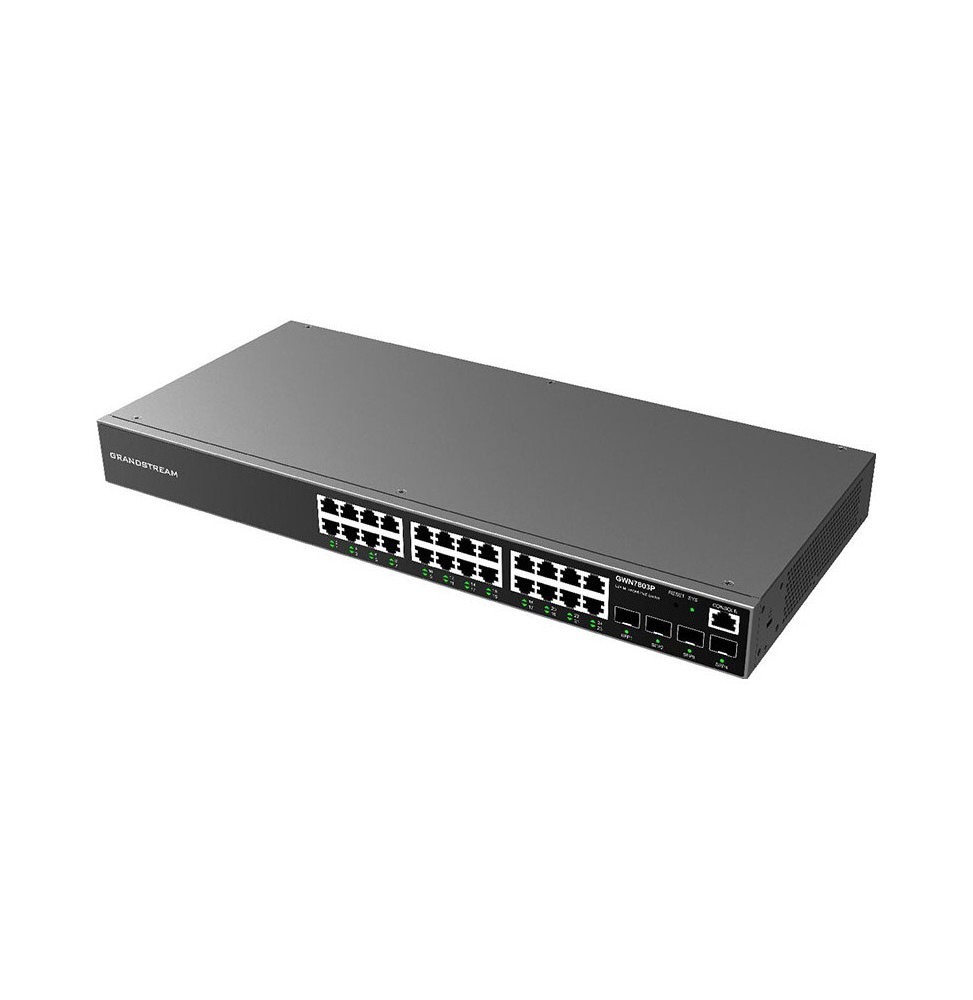 Switch Administrable Niveau2+ 24Portes PoE Gigabit 4SFP Grandstream GWN7803P