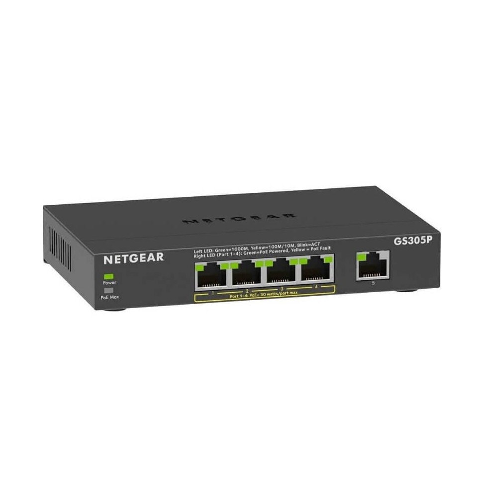 Switch 5Ports Gigabit PoE 63W Netgear Netgear GS305P (GS305P)