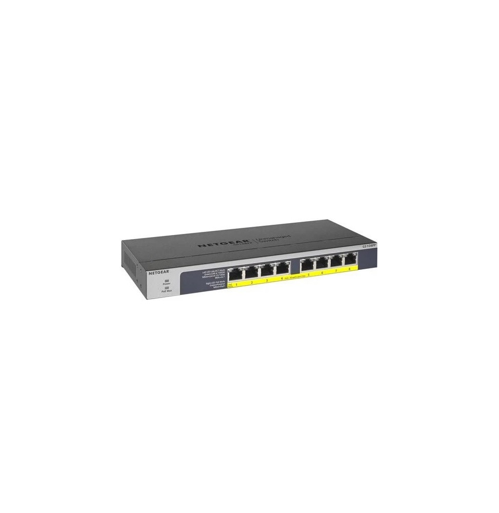 Switch 8Ports Gigabit PoE 123W Netgear Netgear GS108PP (GS108PP)
