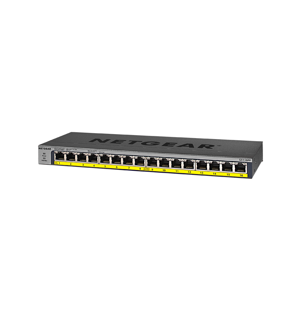 Switch 16Ports Gigabit PoE 183W Netgear Netgear GS116PP (GS116PP)