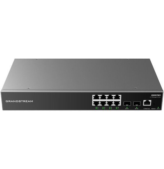Switch Administrable Niveau 2+ 8Portes Gigabit 2SFP Grandstream GWN7801 (GWN7801)