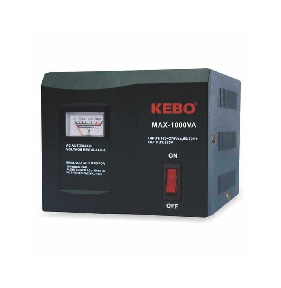 Régulateur de tension 500W 220V Kebo MAX-1000VA (KEBO-MAX-1000VA)
