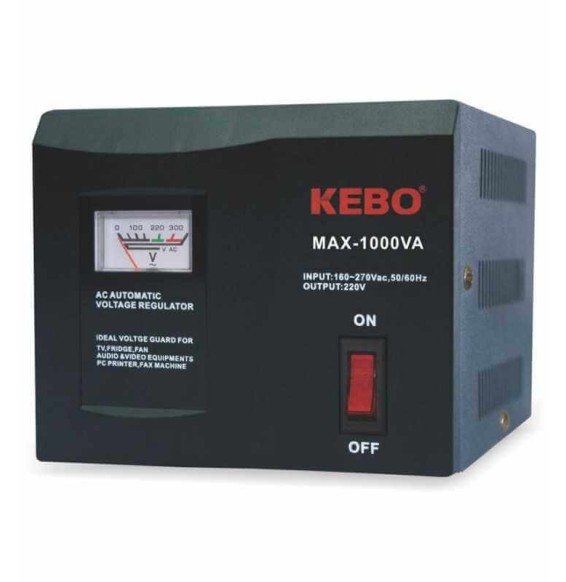 Régulateur de tension 500W 220V Kebo MAX-1000VA (KEBO-MAX-1000VA)
