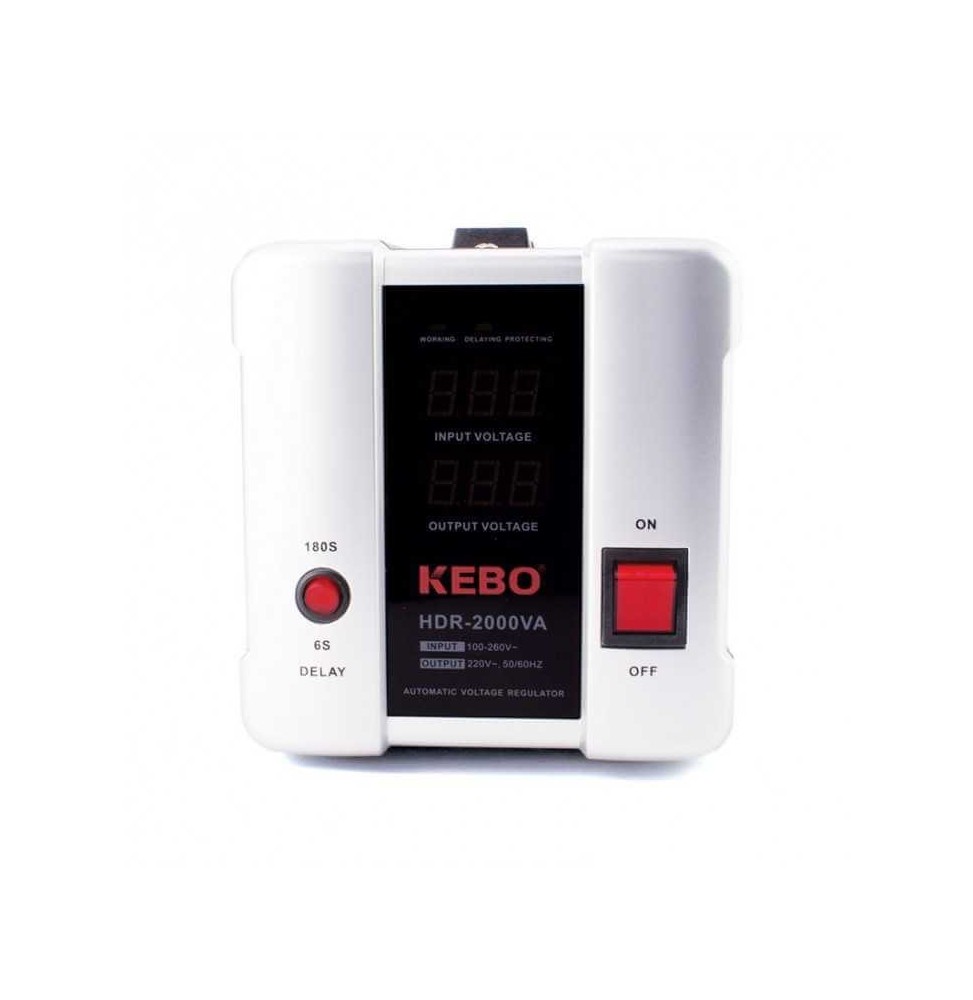 Régulateur de tension 1200W 220V Kebo HDR-2000VA (KEBO-HDR-2000VA)