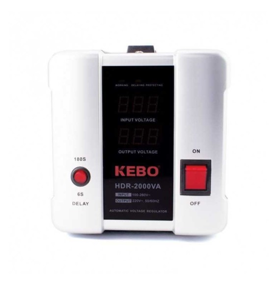 Régulateur de tension 1200W 220V Kebo HDR-2000VA (KEBO-HDR-2000VA)