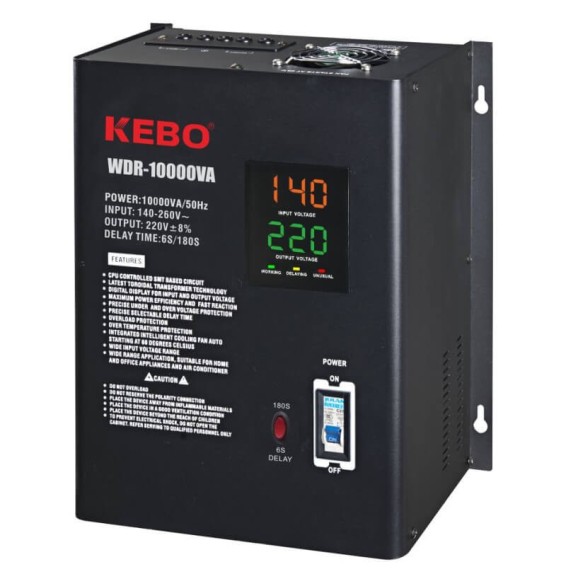 Régulateur de tension 6000W 220V Kebo HDR-10000VA (KEBO-HDR-10000VA)