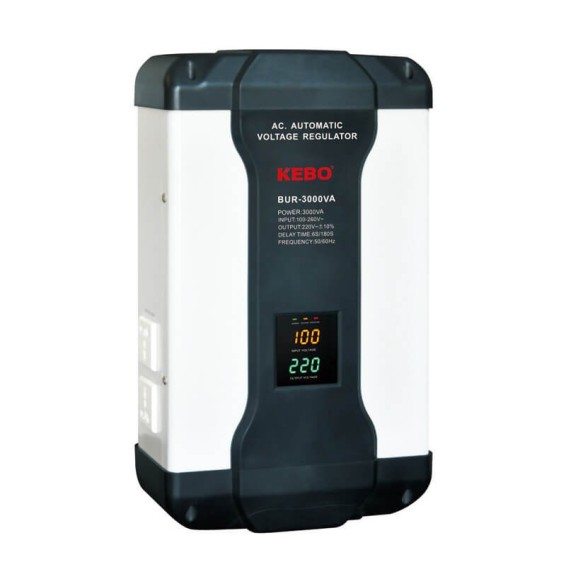 Régulateur de tension 3000W 220V Kebo BUR-3000VA (KEBO-BUR-3000VA)