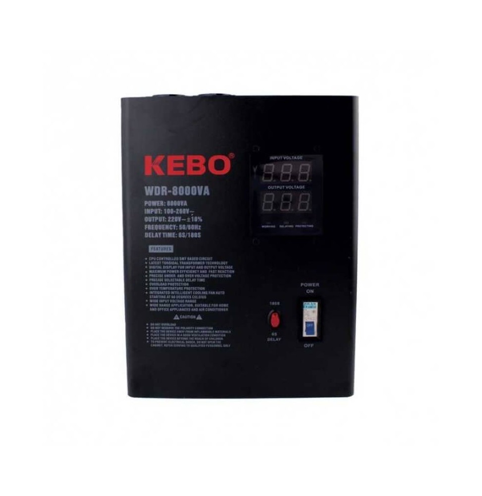 Stabilisateur de tension 4800W 220V Kebo WDR-8000VA (KEBO-WDR-8000VA)