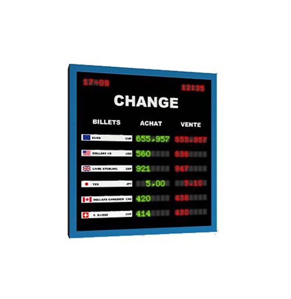 Affichage de cours de change (AC001)