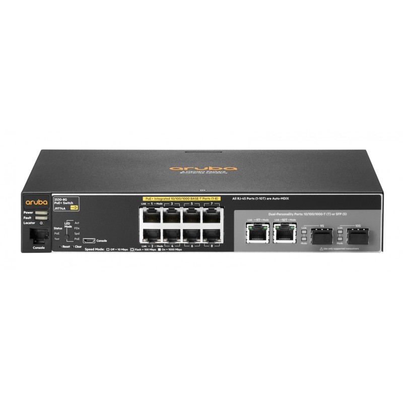 Switch Aruba 2530 8G  JL253A PoE+ 8 ports