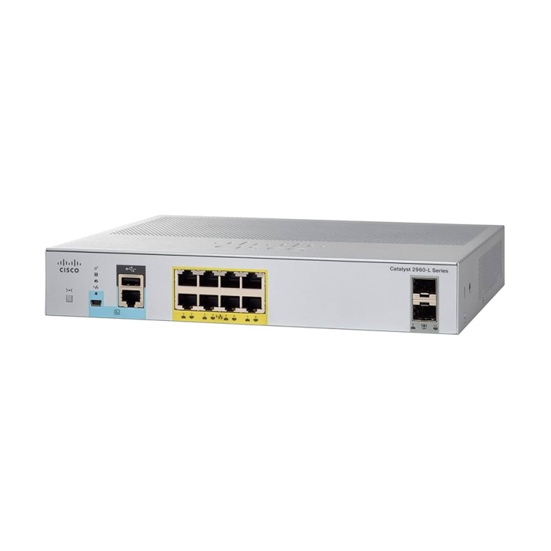 Switch Cisco Catalyst 2960L 8 GigE  WS-C2960L-8PS-LL PoE+ 8 ports
