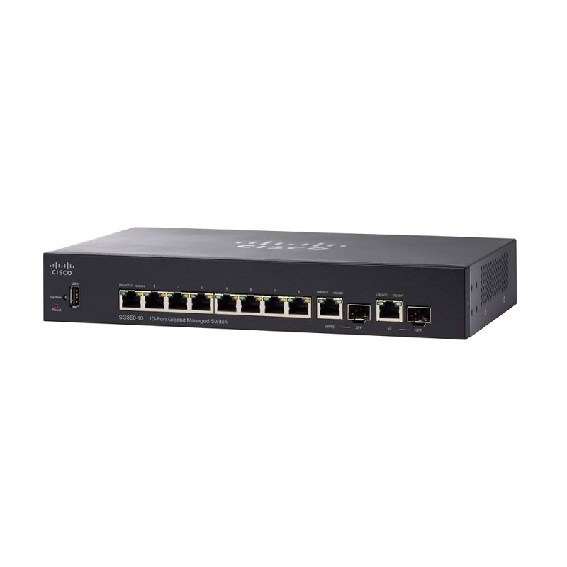 Switch Cisco SG350 10 GigE  SG350-10P PoE+ 10 ports