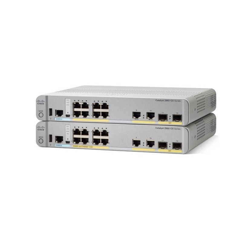 Switch Cisco Catalyst 2960-CX 12 GigE  WS-C2960CX-12PC-L PoE+ 12 ports