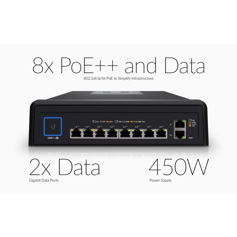 Switch Ubiquiti UniFi Switch IndustrialUSW-Industrial PoE++ 10 ports