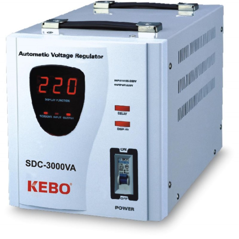 Stabilisateur numérique monophasé 3 kVA KEBO SDR‑3000VA