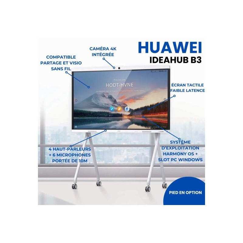 Ecran Interactif 86 pouces Huawei IdeaHub Board 3 Pro HarmonyOS / Windows