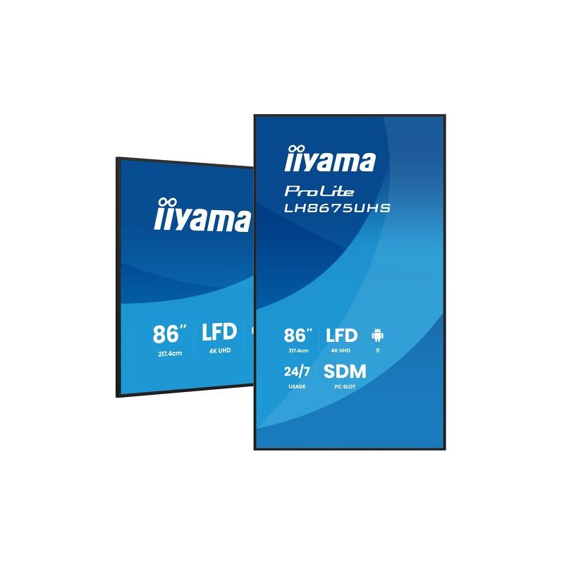 Totem publicitaire  86 pouces iiyama ProLite LH8675UHS-B2AG