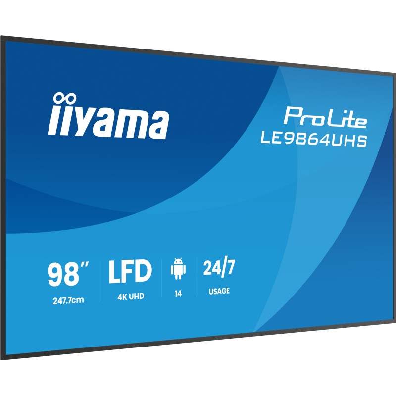 Totem publicitaire  98 pouces iiyama ProLite LE9864UHS-B1AG