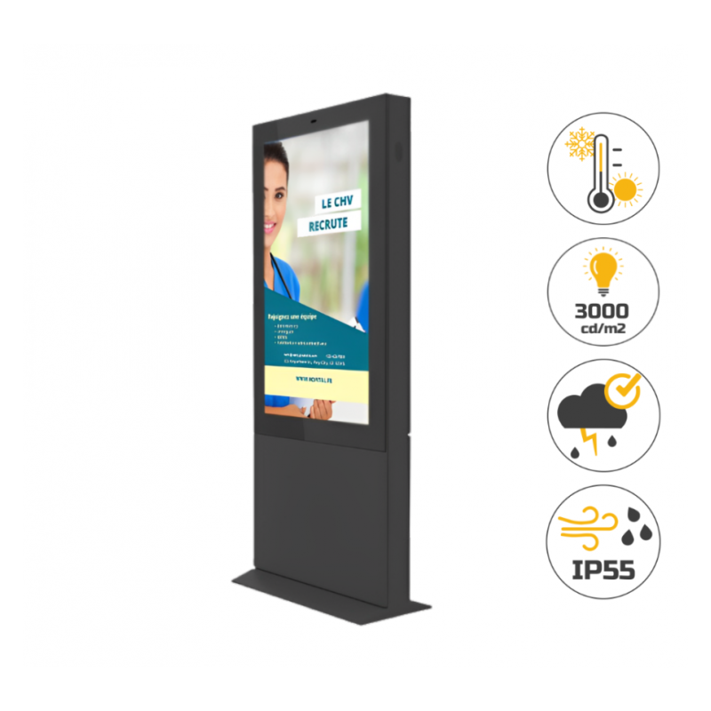 Totem publicitaire  Full HD (1920x1080) 50 pouces Speechi EP5012-TL