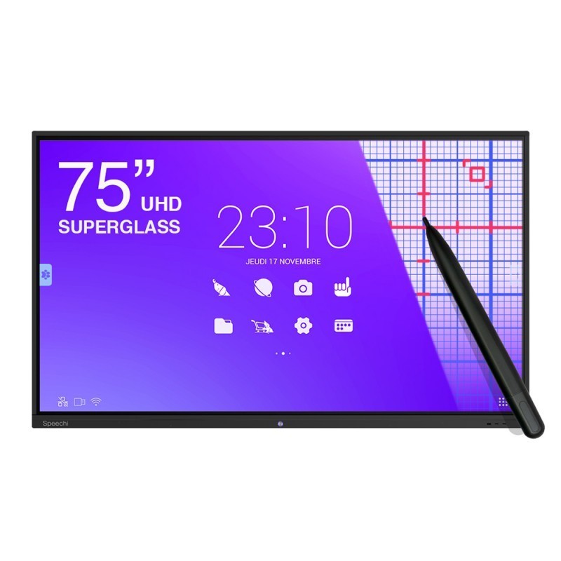 Totem publicitaire Android / Windows 65 à 75 pouces Speechi Speechi SuperGlass+ T
